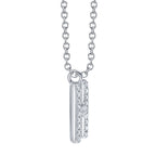0.09CT 14K W/G DIAMOND PAVE NECKLACE - INITIAL H