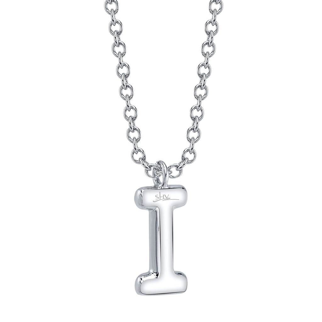 0.06CT 14K W/G DIAMOND PAVE NECKLACE - INITIAL I