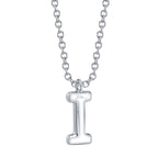 0.06CT 14K W/G DIAMOND PAVE NECKLACE - INITIAL I