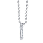 0.06CT 14K W/G DIAMOND PAVE NECKLACE - INITIAL I
