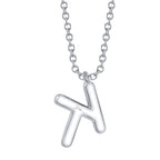 0.10CT 14K W/G DIAMOND PAVE NECKLACE - INITIAL K