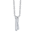 0.10CT 14K W/G DIAMOND PAVE NECKLACE - INITIAL K