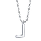 0.05CT 14K W/G DIAMOND PAVE NECKLACE - INITIAL L