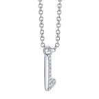 0.05CT 14K W/G DIAMOND PAVE NECKLACE - INITIAL L
