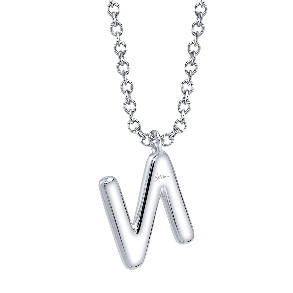 0.11CT 14K W/G DIAMOND PAVE NECKLACE - INITIAL N
