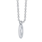0.08CT 14K W/G DIAMOND PAVE NECKLACE - INITIAL O