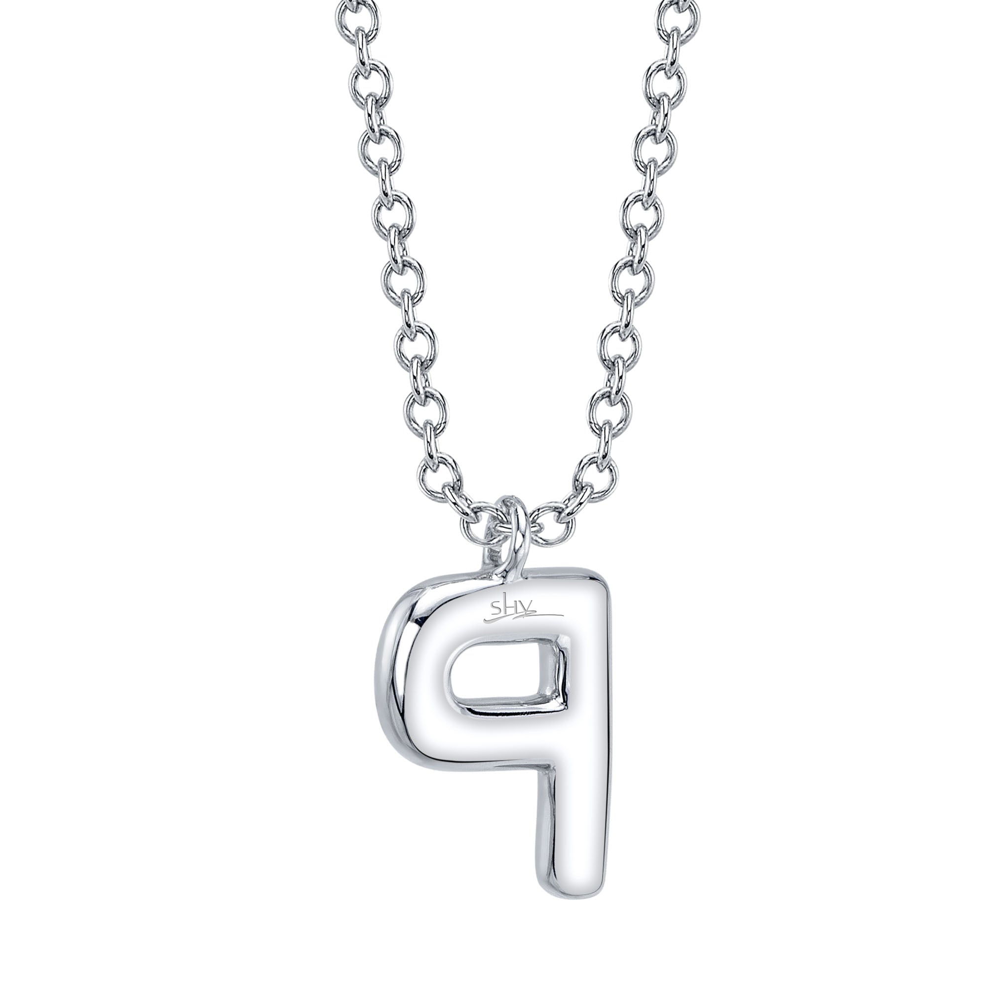 0.08CT 14K W/G DIAMOND PAVE NECKLACE - INITIAL P