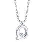 0.11CT 14K W/G DIAMOND PAVE NECKLACE - INITIAL Q