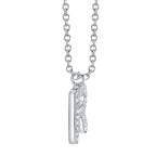 0.10CT 14K W/G DIAMOND PAVE NECKLACE - INITIAL R