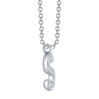 0.09CT 14K W/G DIAMOND PAVE NECKLACE - INITIAL S