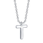 0.06CT 14K W/G DIAMOND PAVE NECKLACE - INITIAL T