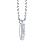 0.09CT 14K W/G DIAMOND PAVE NECKLACE - INITIAL U