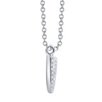 0.07CT 14K W/G DIAMOND PAVE NECKLACE - INITIAL V