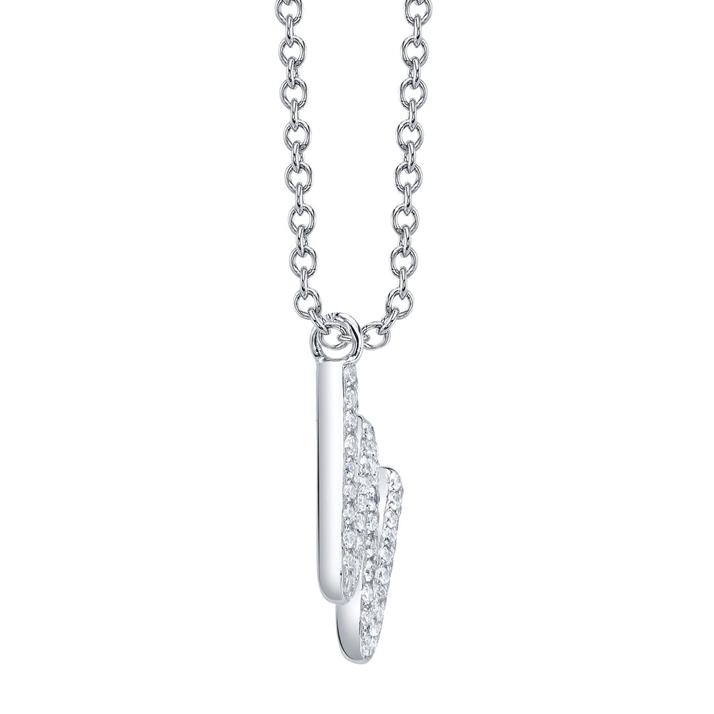 0.16CT 14K W/G DIAMOND PAVE NECKLACE - INITIAL W