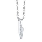 0.16CT 14K W/G DIAMOND PAVE NECKLACE - INITIAL W