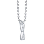 0.09CT 14K W/G DIAMOND PAVE NECKLACE - INITIAL X