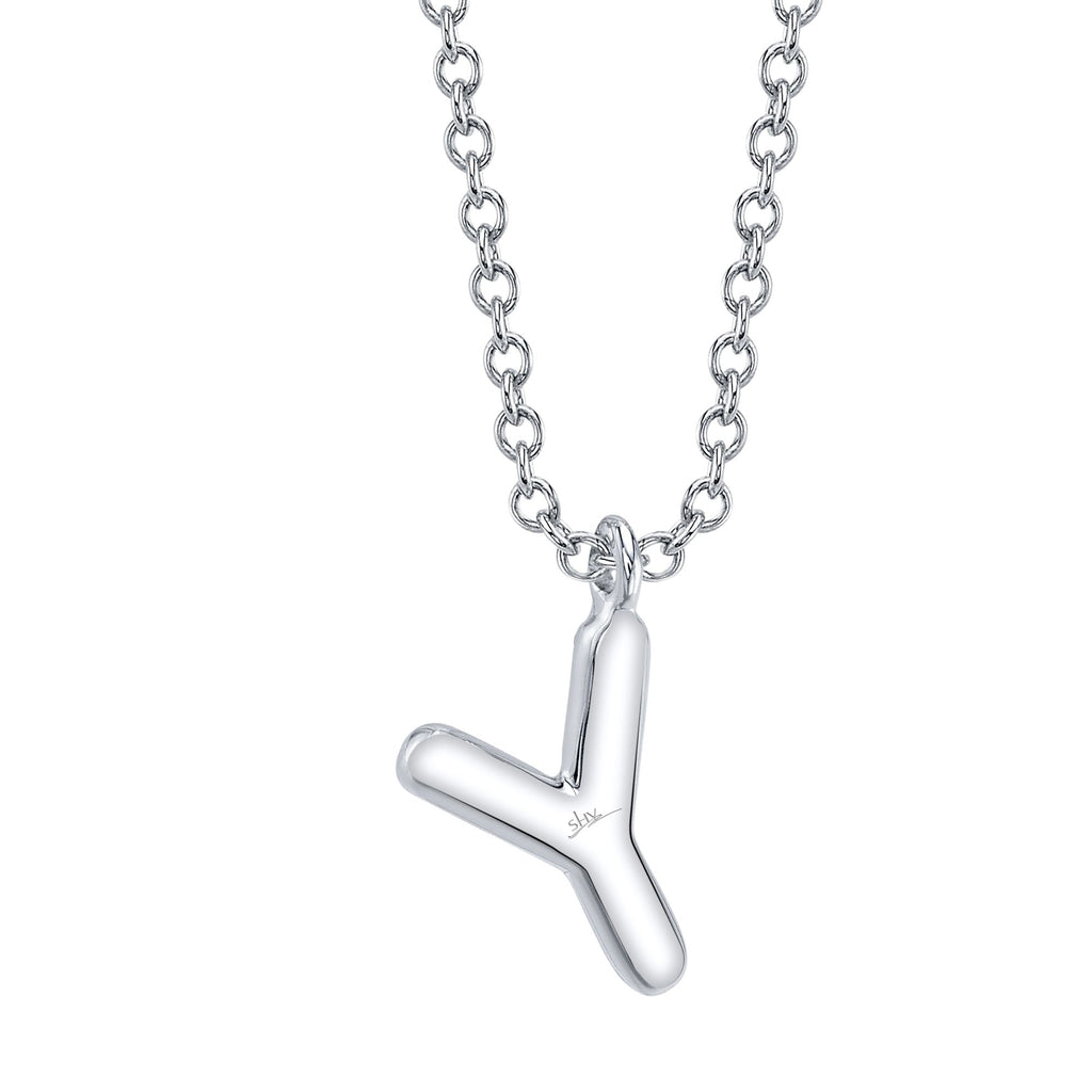 0.06CT 14K W/G DIAMOND PAVE NECKLACE - INITIAL Y
