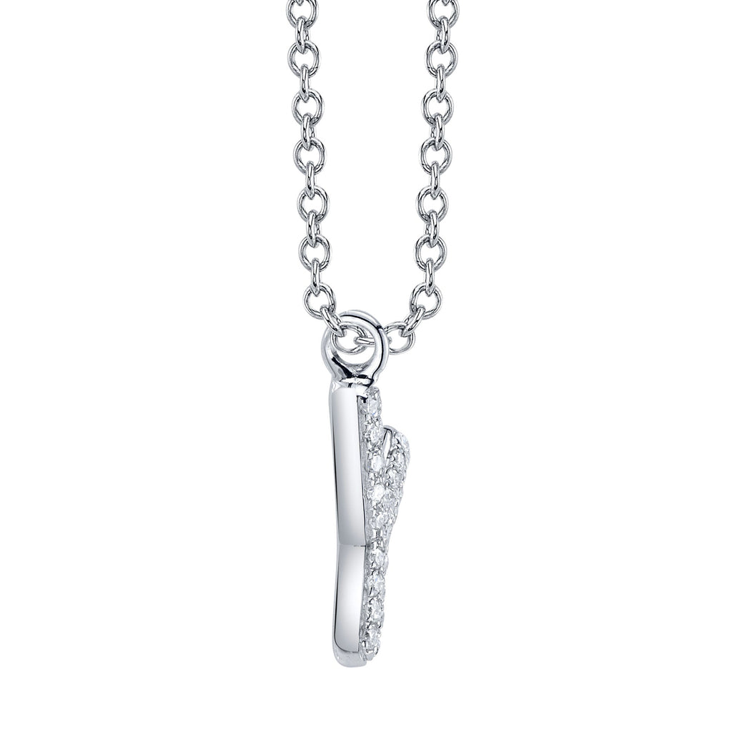 0.06CT 14K W/G DIAMOND PAVE NECKLACE - INITIAL Y