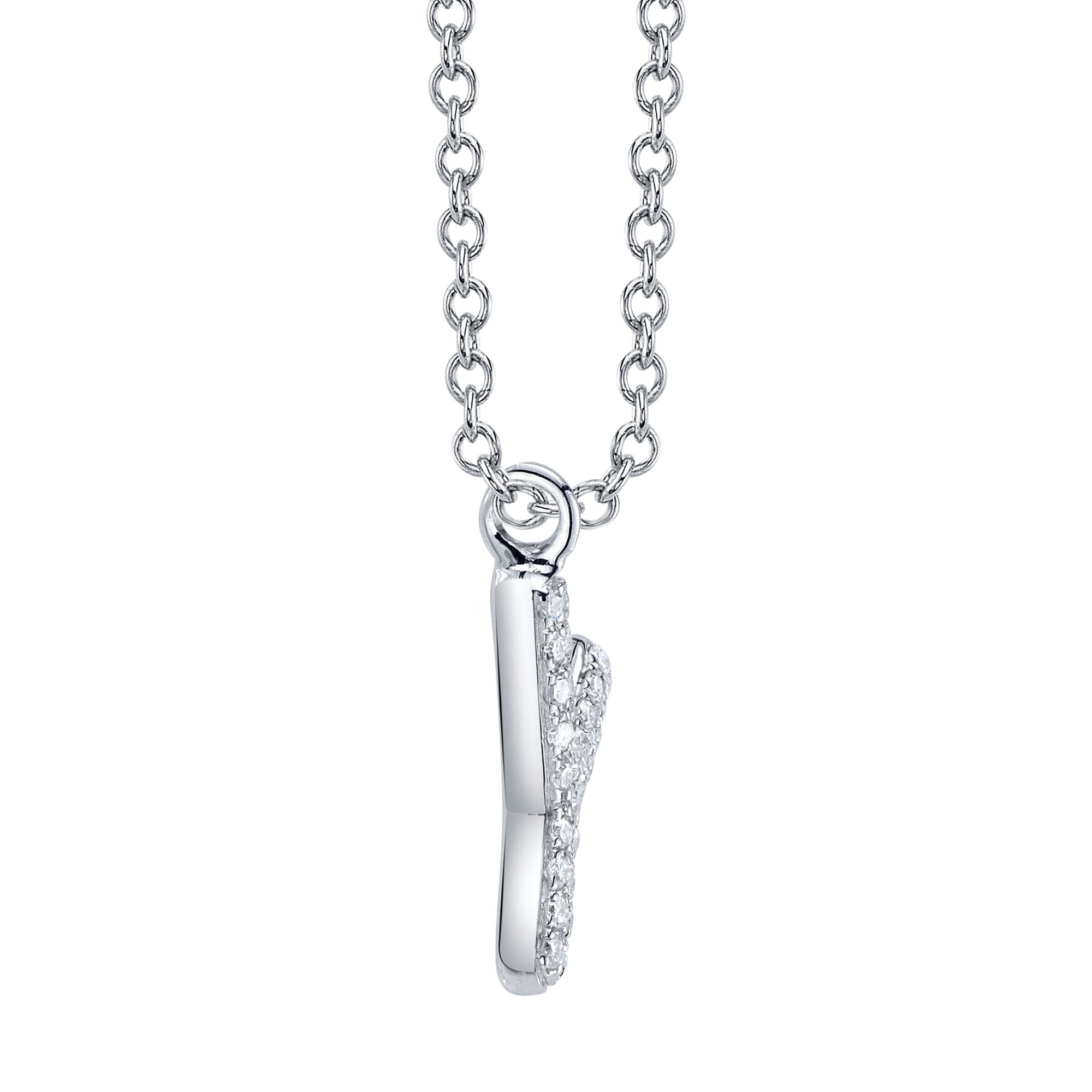 0.06CT 14K W/G DIAMOND PAVE NECKLACE - INITIAL Y