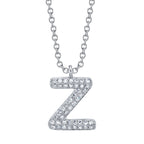 0.10CT 14K W/G DIAMOND PAVE NECKLACE - INITIAL Z