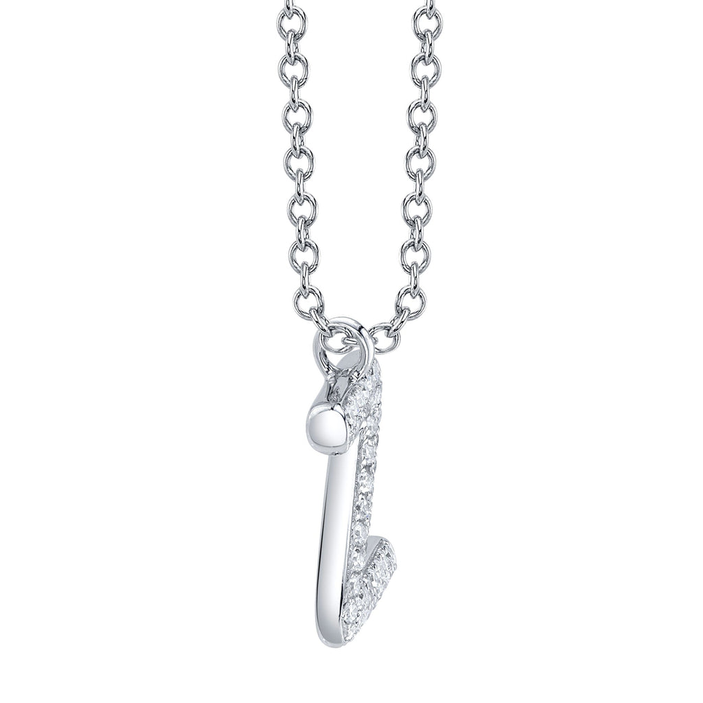 0.10CT 14K W/G DIAMOND PAVE NECKLACE - INITIAL Z