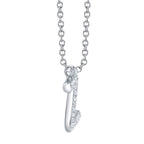 0.10CT 14K W/G DIAMOND PAVE NECKLACE - INITIAL Z