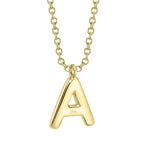 0.09CT 14K Y/G DIAMOND PAVE NECKLACE - INITIAL A