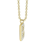 0.11CT 14K Y/G DIAMOND PAVE NECKLACE - INITIAL B