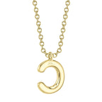 0.08CT 14K Y/G DIAMOND PAVE NECKLACE - INITIAL C