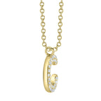0.08CT 14K Y/G DIAMOND PAVE NECKLACE - INITIAL C