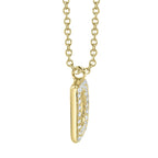 0.10CT 14K Y/G DIAMOND PAVE NECKLACE - INITIAL D