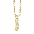 0.10CT 14K Y/G DIAMOND PAVE NECKLACE - INITIAL G