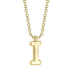 0.06CT 14K Y/G DIAMOND PAVE NECKLACE - INITIAL I