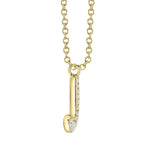 0.06CT 14K Y/G DIAMOND PAVE NECKLACE - INITIAL J