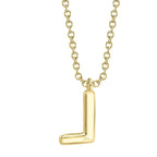 0.05CT 14K Y/G DIAMOND PAVE NECKLACE - INITIAL L