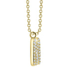 0.14CT 14K Y/G DIAMOND PAVE NECKLACE - INITIAL M