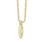 0.08CT 14K Y/G DIAMOND PAVE NECKLACE - INITIAL O