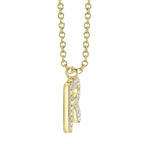 0.10CT 14K Y/G DIAMOND PAVE NECKLACE - INITIAL R