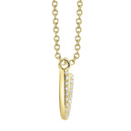0.07CT 14K Y/G DIAMOND PAVE NECKLACE - INITIAL V