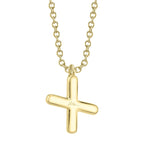0.09CT 14K Y/G DIAMOND PAVE NECKLACE - INITIAL X