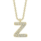 0.10CT 14K Y/G DIAMOND PAVE NECKLACE - INITIAL Z