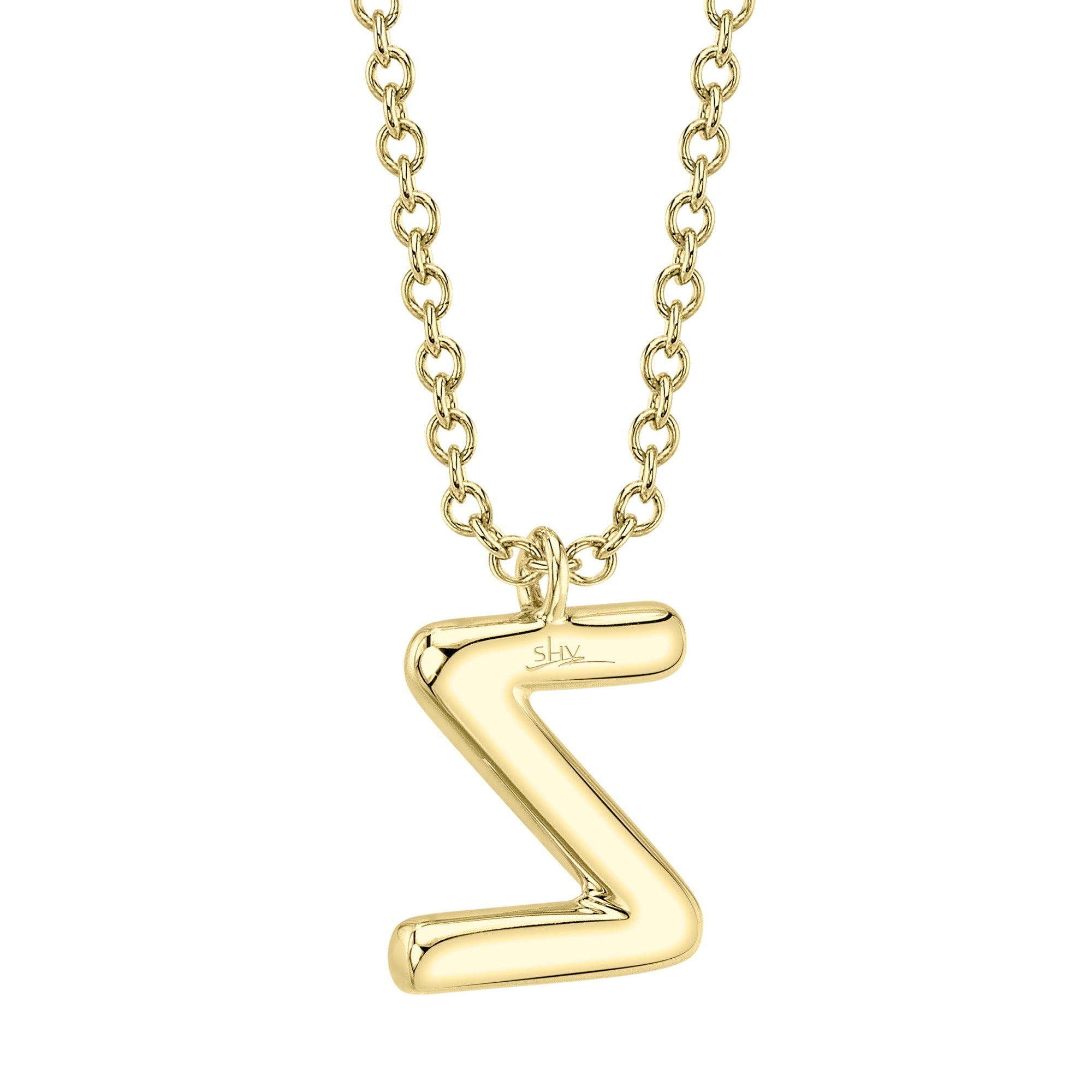 0.10CT 14K Y/G DIAMOND PAVE NECKLACE - INITIAL Z