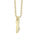 0.10CT 14K Y/G DIAMOND PAVE NECKLACE - INITIAL Z