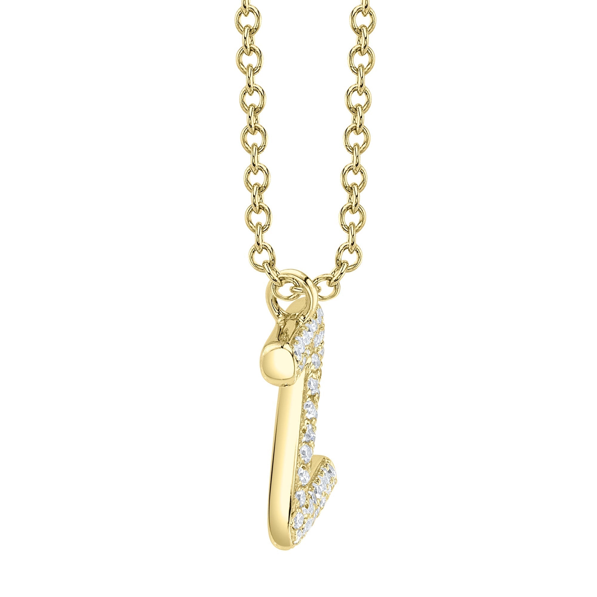 0.10CT 14K Y/G DIAMOND PAVE NECKLACE - INITIAL Z