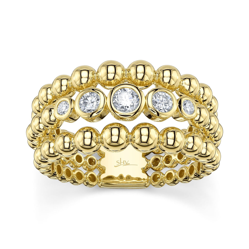 0.31CT 14K Y/G DIAMOND BEZEL RING