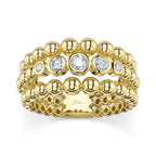 0.31CT 14K Y/G DIAMOND BEZEL RING