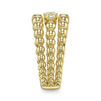 0.31CT 14K Y/G DIAMOND BEZEL RING