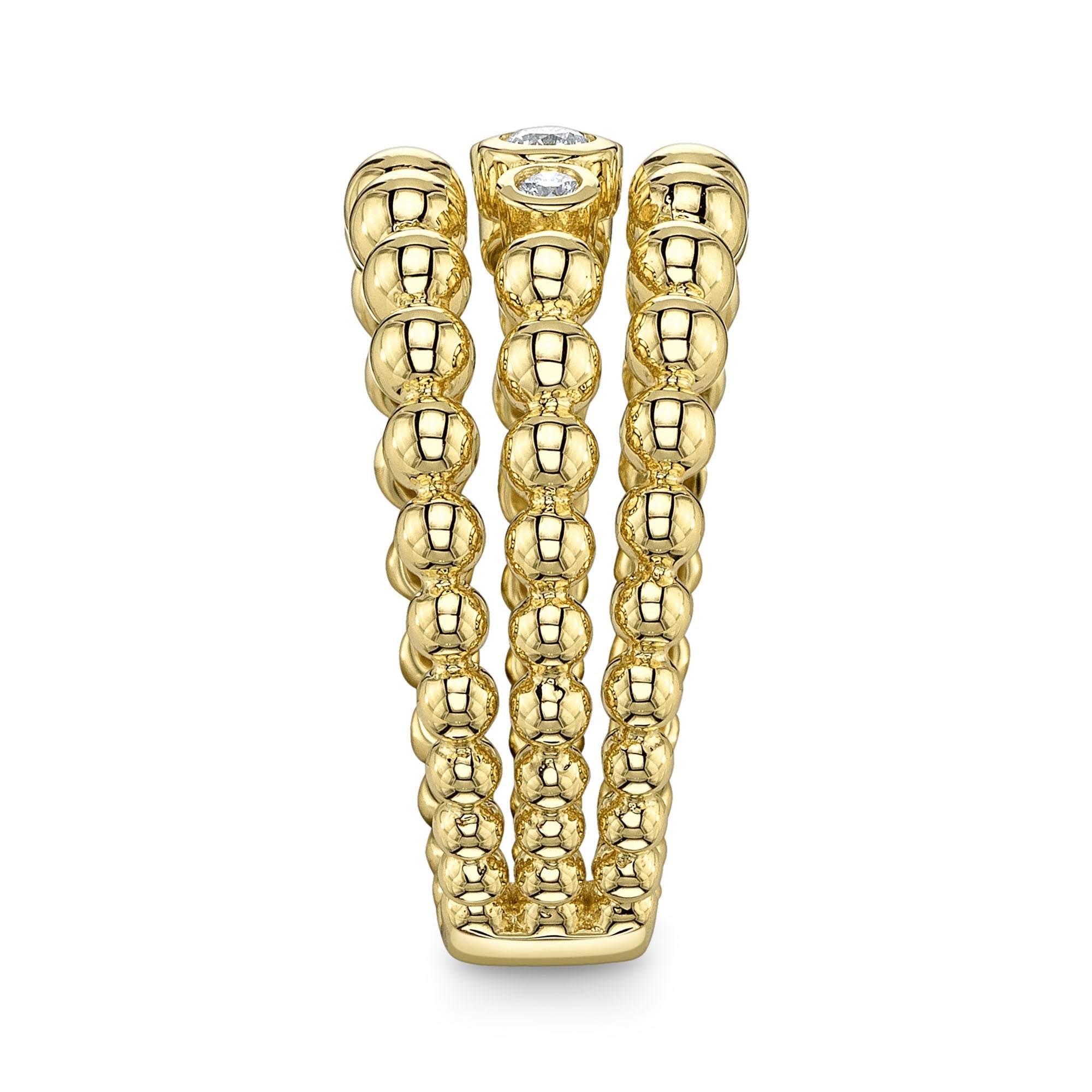 0.31CT 14K Y/G DIAMOND BEZEL RING
