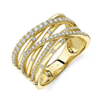 0.48CT 14K Y/G DIAMOND BRIDGE RING