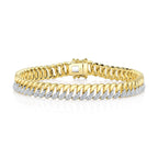 0.88CT 14K Y/G DIAMOND LINK BRACELET